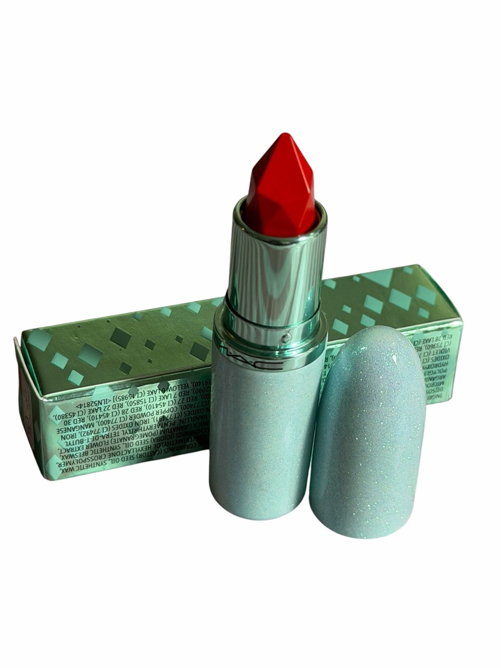 MAC Holiday Lipstick in UNEXPECTED RED -Gemstone Lipstick - Vibrant Red BNIB - Picture 13 of 16
